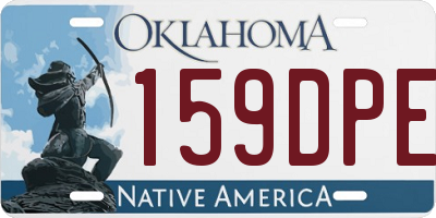 OK license plate 159DPE