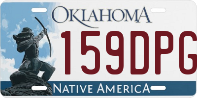 OK license plate 159DPG