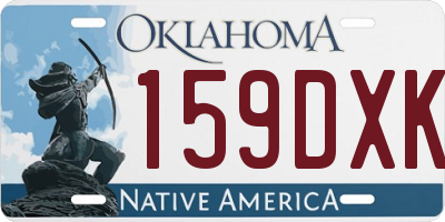 OK license plate 159DXK