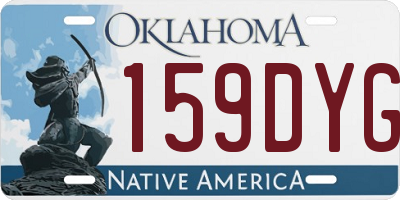 OK license plate 159DYG