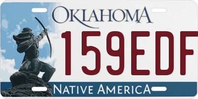 OK license plate 159EDF