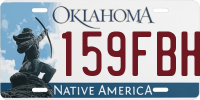 OK license plate 159FBH