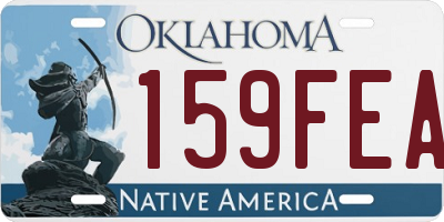OK license plate 159FEA