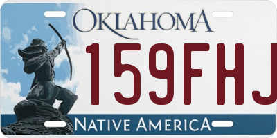 OK license plate 159FHJ