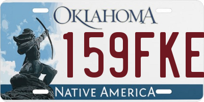 OK license plate 159FKE