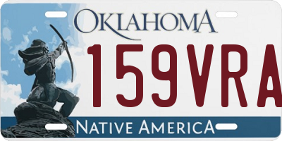OK license plate 159VRA