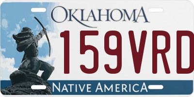OK license plate 159VRD
