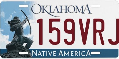 OK license plate 159VRJ