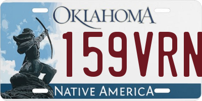 OK license plate 159VRN