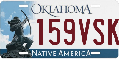OK license plate 159VSK