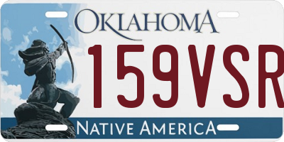 OK license plate 159VSR