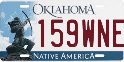 OK license plate 159WNE