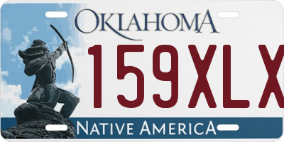 OK license plate 159XLX