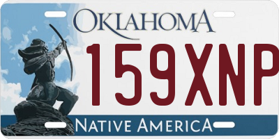 OK license plate 159XNP