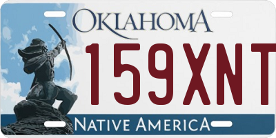 OK license plate 159XNT