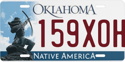 OK license plate 159XOH