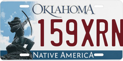 OK license plate 159XRN