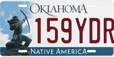 OK license plate 159YDR