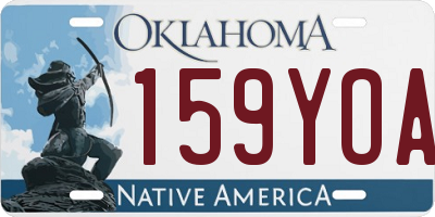 OK license plate 159YOA