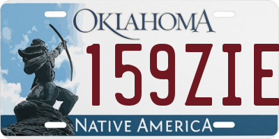OK license plate 159ZIE