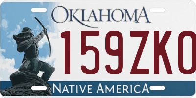 OK license plate 159ZKO