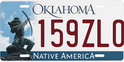 OK license plate 159ZLO