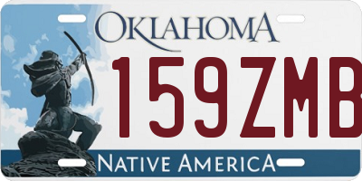 OK license plate 159ZMB