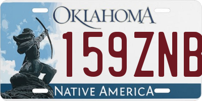 OK license plate 159ZNB