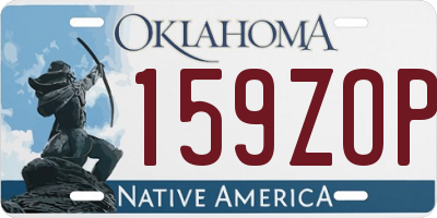 OK license plate 159ZOP