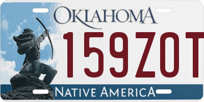 OK license plate 159ZOT