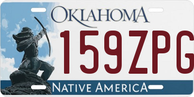 OK license plate 159ZPG