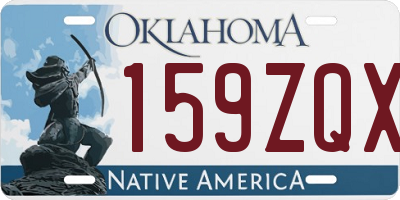 OK license plate 159ZQX