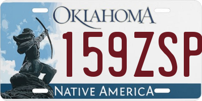 OK license plate 159ZSP