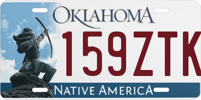 OK license plate 159ZTK