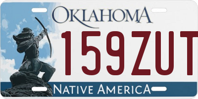 OK license plate 159ZUT