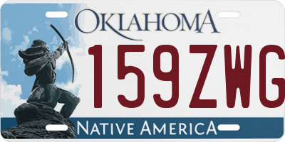 OK license plate 159ZWG