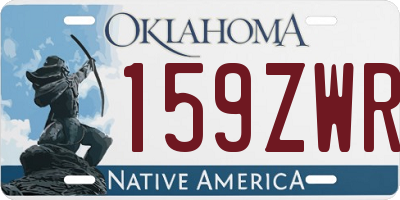 OK license plate 159ZWR