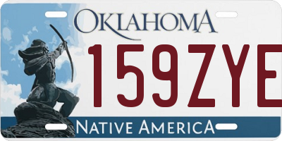 OK license plate 159ZYE