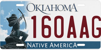 OK license plate 160AAG