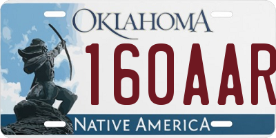 OK license plate 160AAR