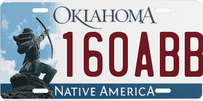 OK license plate 160ABB