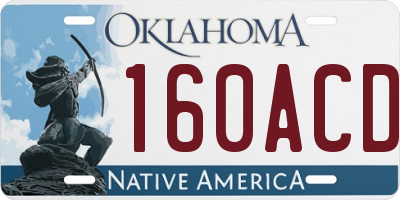 OK license plate 160ACD