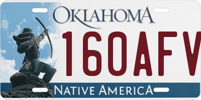 OK license plate 160AFV