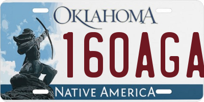 OK license plate 160AGA