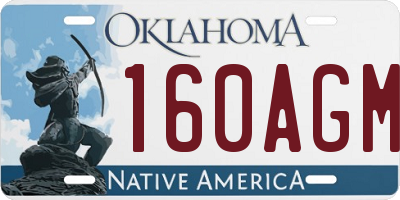 OK license plate 160AGM