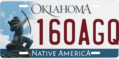 OK license plate 160AGQ