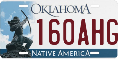 OK license plate 160AHG