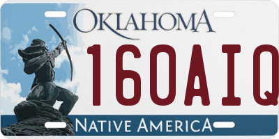 OK license plate 160AIQ
