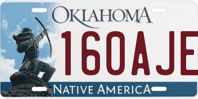 OK license plate 160AJE