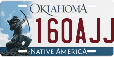 OK license plate 160AJJ